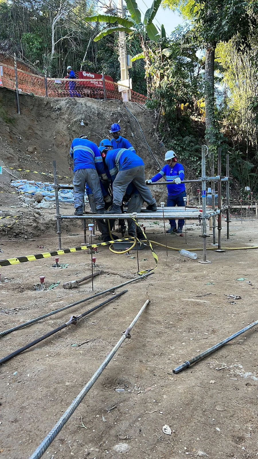 execução de sondagem SPT em obra de engenharia geotécnica